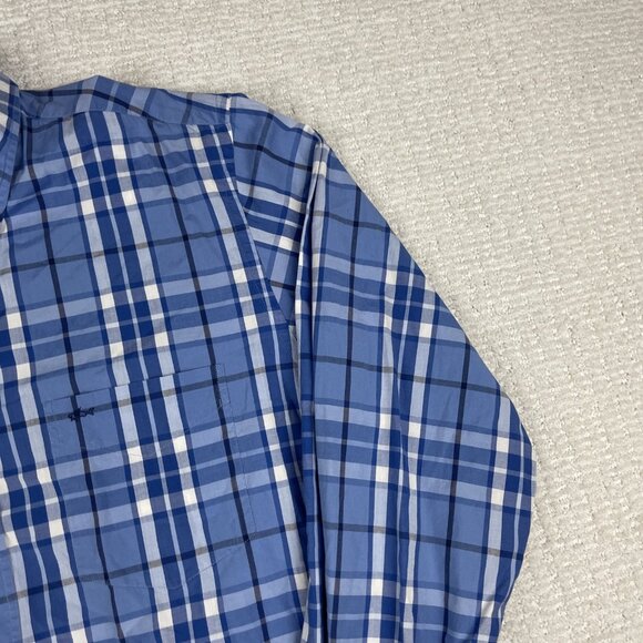 Paul & Shark Shirt Mens 41 Light Blue Plaid Cotton Long Sleeve Button-Down Italy - Picture 4 of 16